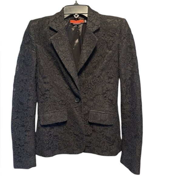 Alice + Olivia Black Lace Blazer Size XS - Picture 2 of 9